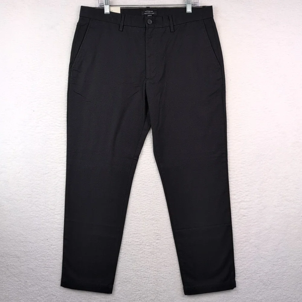 NWT‎ Banana Republic Lived In Slim Straight Chino Pants Men's 35x30 Black
